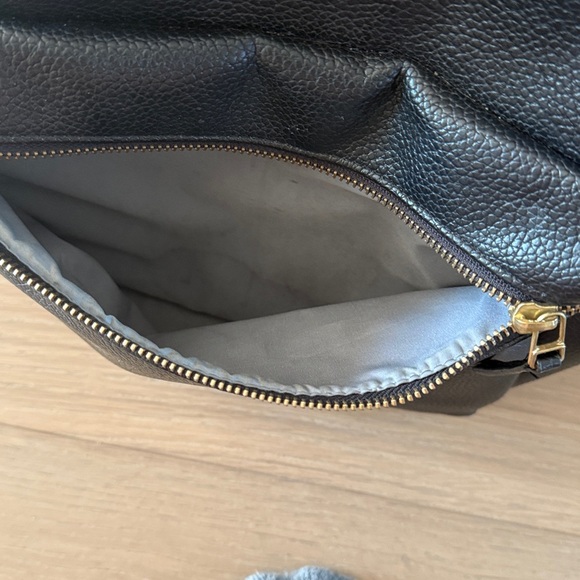 Freshly Picked Black Vegan leather Diaper Backpack with Gold Logo. - Picture 8 of 11